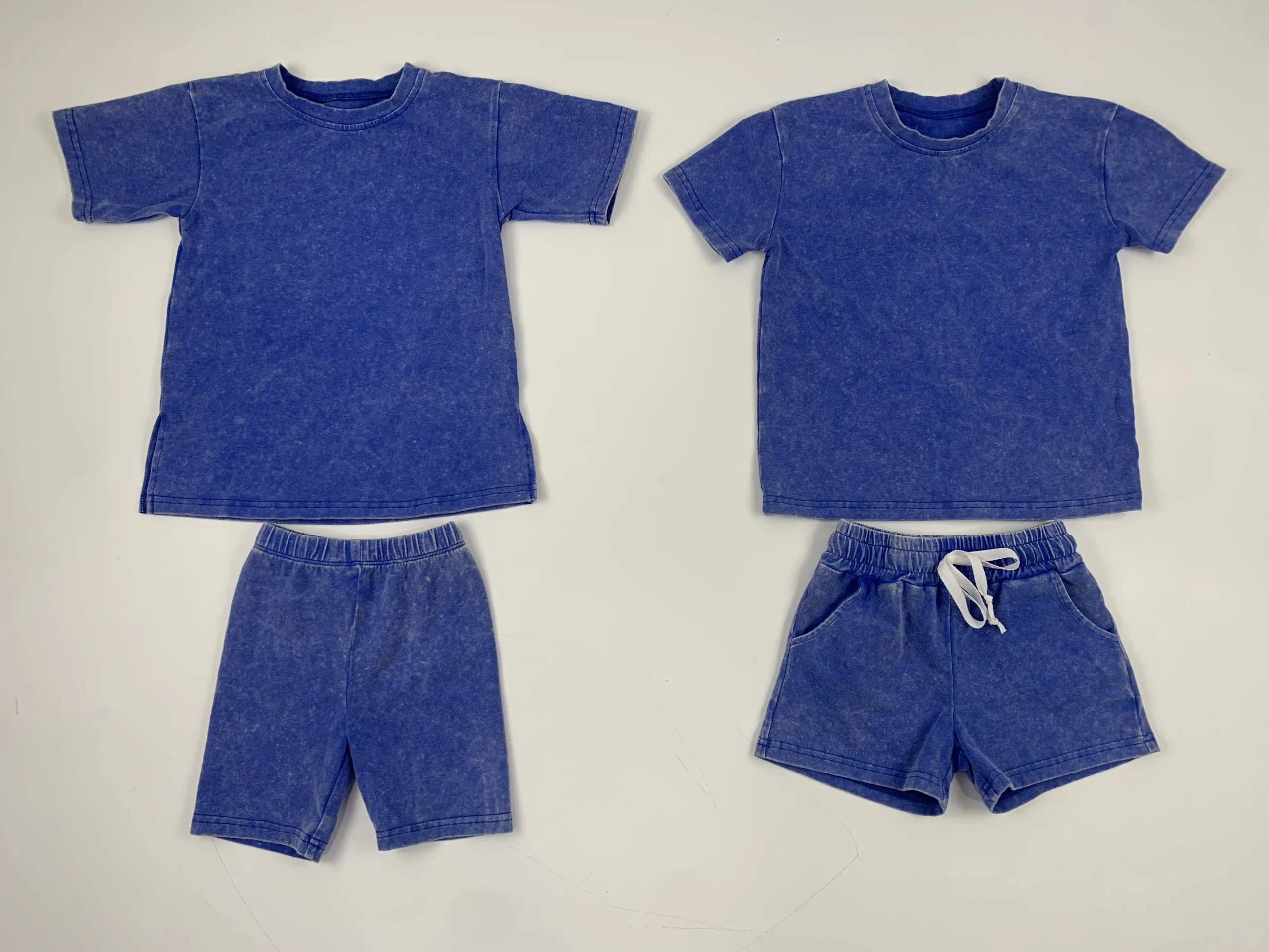 Fashion Baby Vintage Style Acid-Wash Set Custom Cotton Knit Toddler Outfit Daily Outdoor Play Set - Image 4