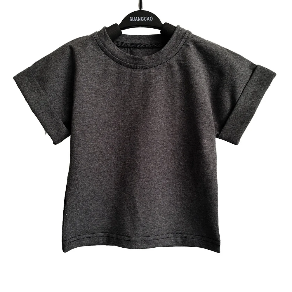 Custom Summer Casual Roll Short Sleeve Baby Toddlers Boy T-shirts Top - Image 3