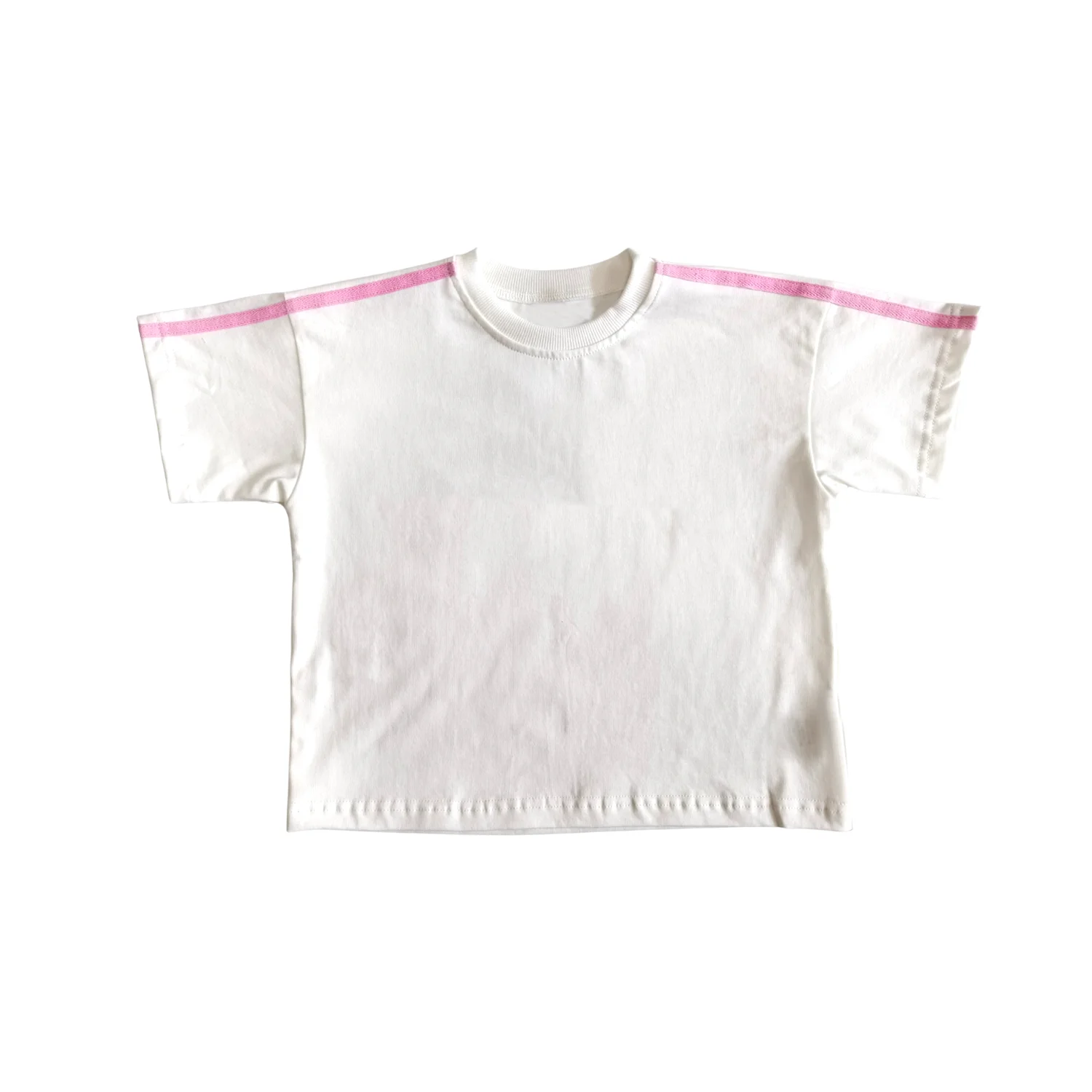 Custom Summer Baby T-Shirt 230g 100% Cotton Children's T-shirt Short Sleeve Breathable Cute Baby Clothing with Side Webbing - Image 4