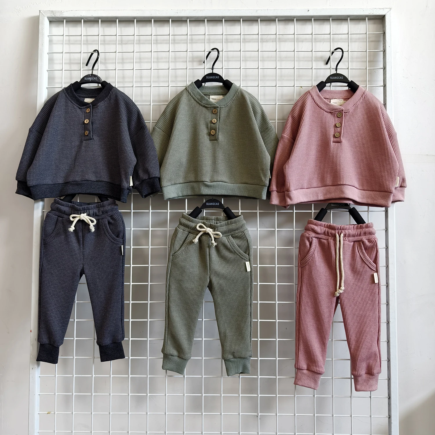 Custom Kids Clothes Set Toddler Baby Clothes Long Sleeve Sweatshirt Pants Set Fall Winter Outfits - Image 4