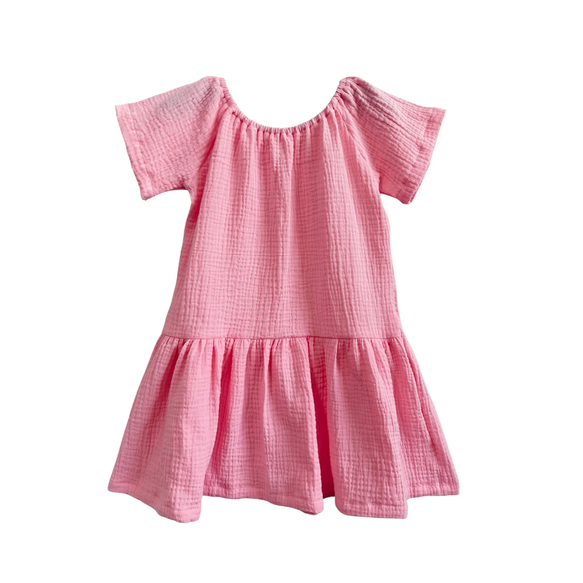 Must Have Girl's Sundress Ruffled Crape Cotton Cute Breathable Summer Outfit for Kids - Image 3