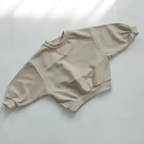 Custom High Quality Unisex Baby Boy Girl Sweatershirt Loose and Casual Pullover French Terry Top - Image 4