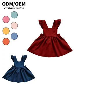 Elegant Summer Kids Short Dresses Bright and Fashionable Cotton and Linen Fairy Skirts for Girls