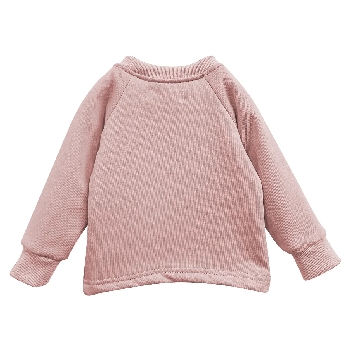 Custom French Terry Crewneck Sweatshirts Raglan Sleeve Spring Baby Kids Basic Pullover Shirt - Image 5