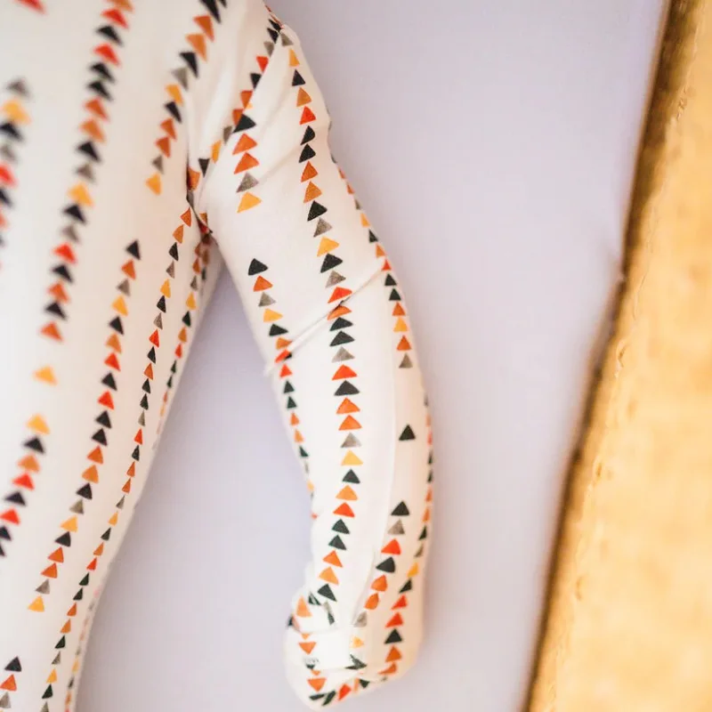 Unisex Custom Kids Bamboo Pajamas Romper Soft Breathable One-piece 2-way Zipper Halloween Pumpkin Ghost Print Knitted Infants - Image 4