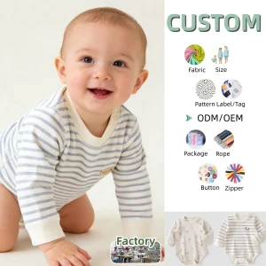 Custom Baby Romper Infant Long Sleeve Jumpsuit Baby Autumn Style One-piece Dress Short-sleeved Climbing Suit Baby Crawling Suit