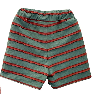 Striped Drawstring Waist Baby Shorts Kids Casual Summer Shorts Louver Knitted Cotton Baby Clothing Shorts - Image 4