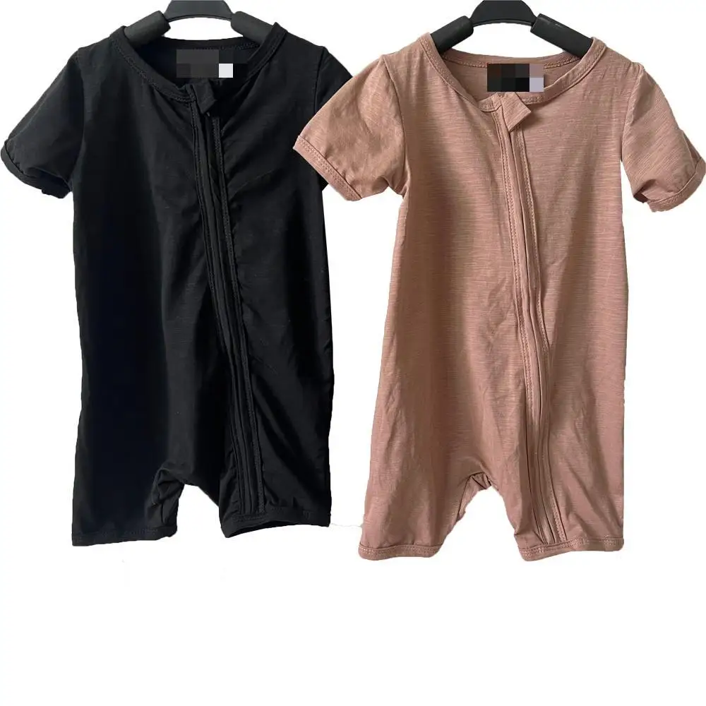 Custom New Design Solid Color Cotton Linen Casual Sleeveless Kids 2 Piece Clothes Set - Image 3