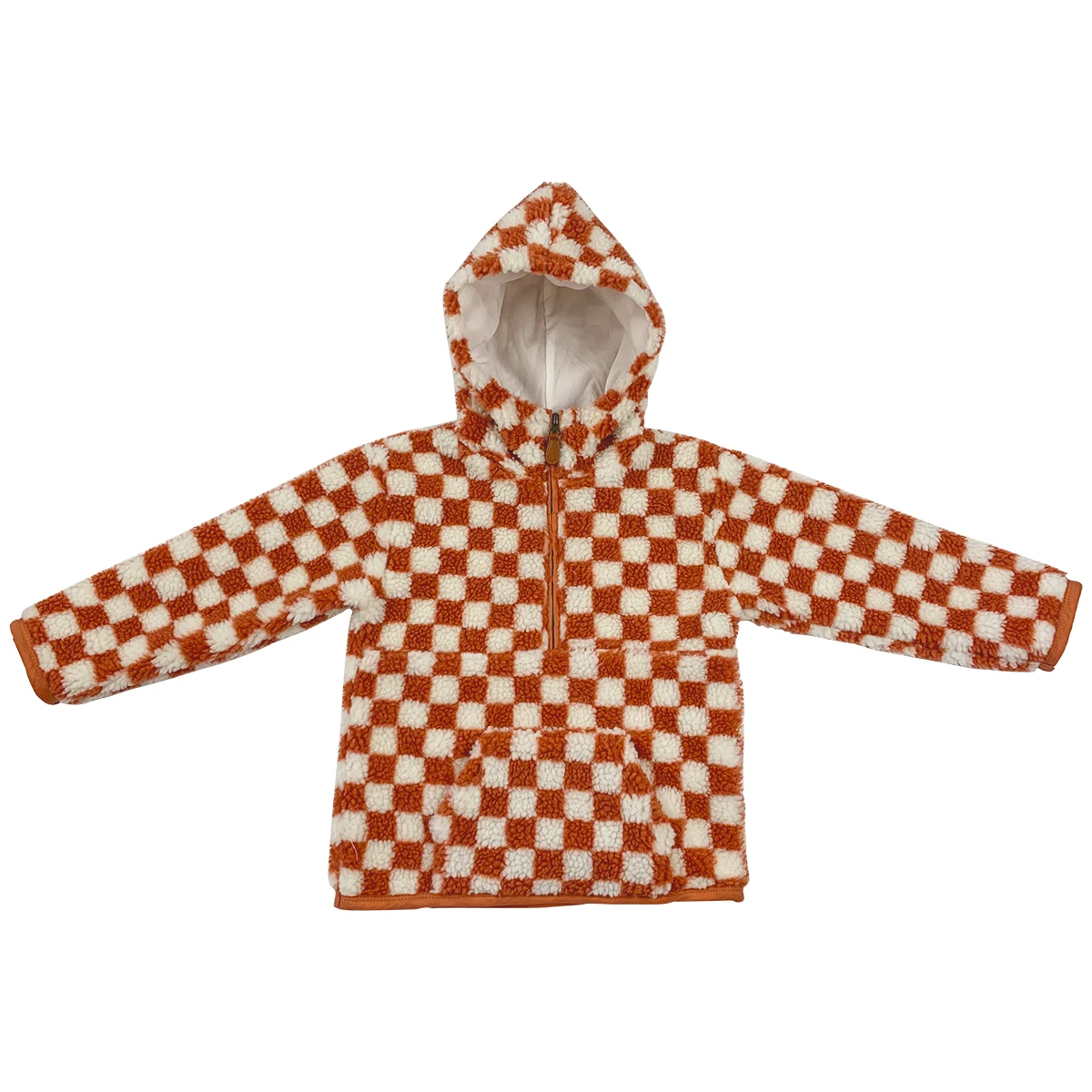 Winter Thick Fabric Toddler Baby Boy Girl Jacket Tops Checkered Pattern Long Sleeve Kids Pullover Fleece Sherpa Coat - Image 4