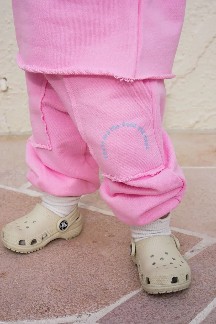 New Arrival French Terry Rolling Hem Tracksuit Set Cute Outdoor Long Sleeve Play Leisure Set - Image 6