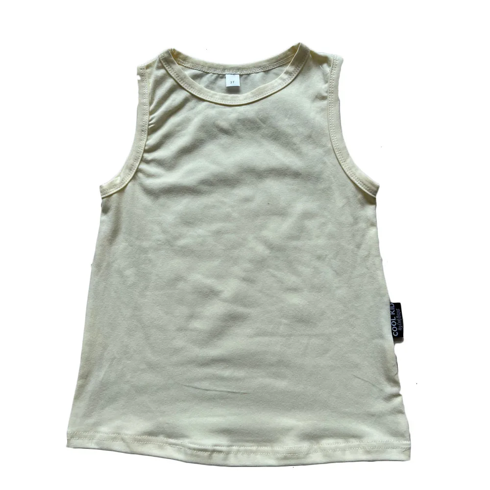 Unisex Baby 2024 Summer Casual Knitted Cotton tank Tops Solid Color Toddler Loose Vest - Image 5