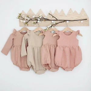 Autumn Infant Baby Romper New Fashion  Muslin Flutter Long Sleeve Bodysuit Newborn Cute Outfits