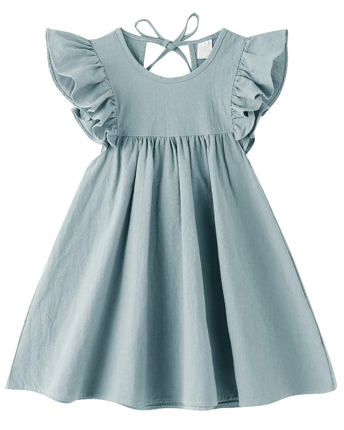 Trendy and Fashionable Short-Style Cotton Dress for Kids Vibrant Lively Design with Adjustable Straps for Girls - Image 4