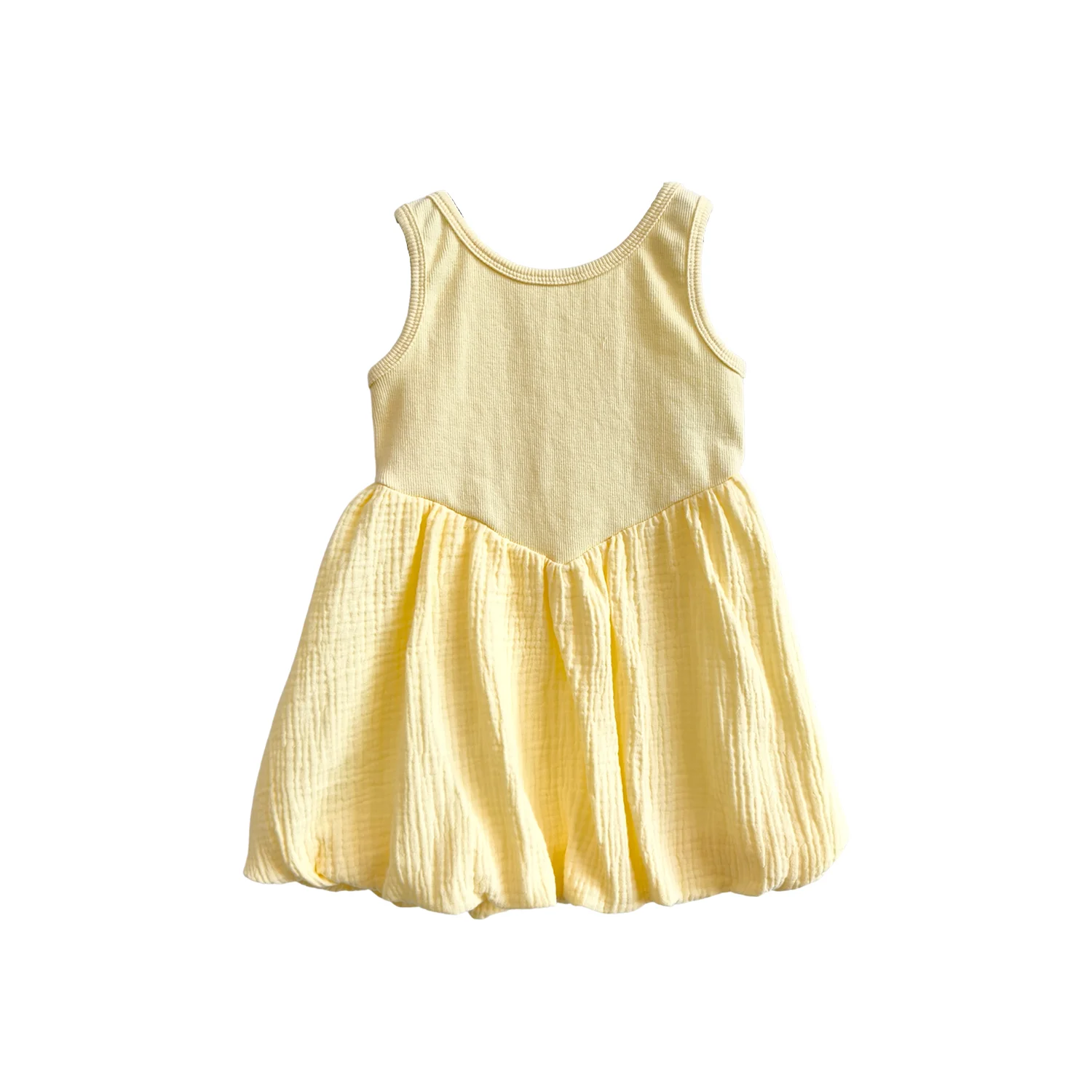 OEM Baby Clothing Baby & Toddler Girl Crape Cotton Dress Versatile Sleeveless Summer Tank & Sleeveless Fall Dress - Image 3