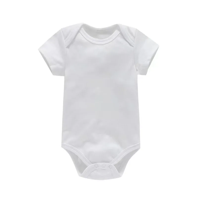 Custom Solid Color Basic Simple Baby Toddler Romper Fold Shoulder Bodysuit - Image 5