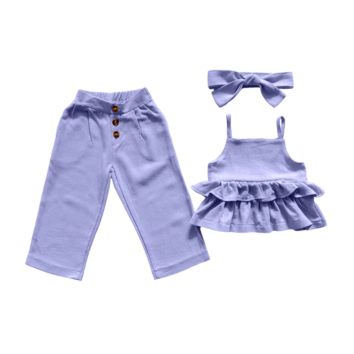 Summer Kids Fashionable Cotton and Linen Set Unique Bright and Cool Breathable Short Clothing Trendy for Baby - Image 5