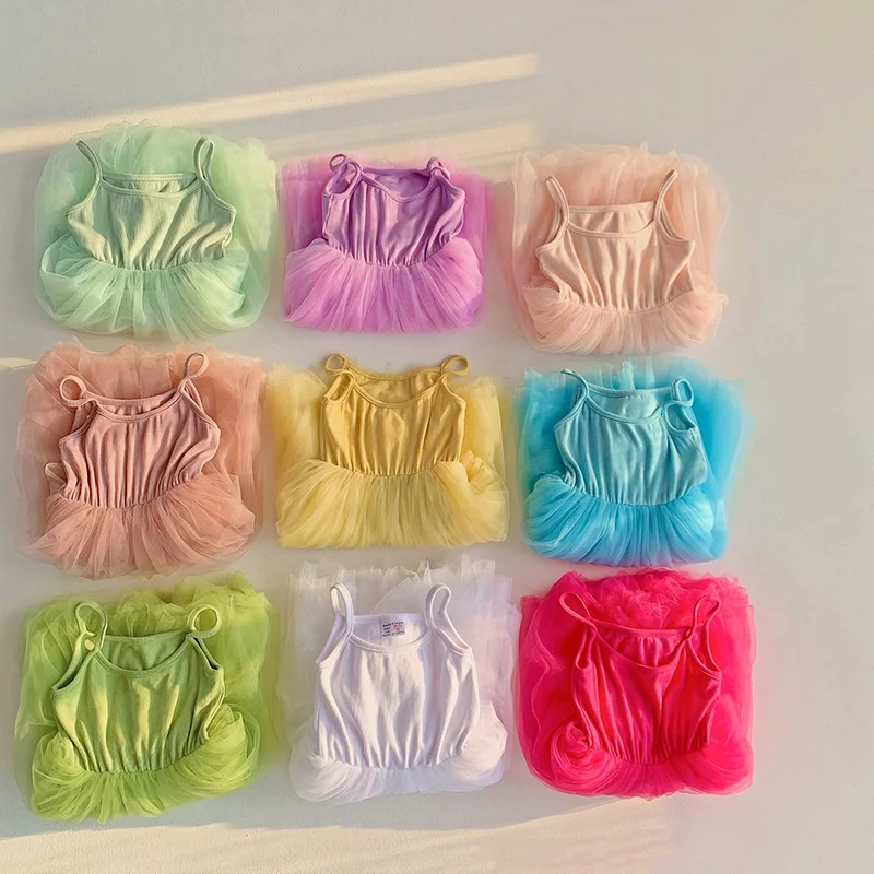 RTS Hot Sell Little Girl Summer Ruffle Neck Sleeveless Linen Cotton Blend Long Dress - Image 3