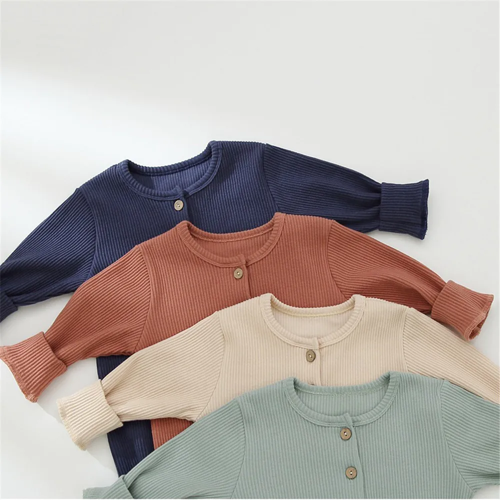 Baby Boy Rompers Sets Infant Clothes Autumn NewBorn Baby Rompers Ribbed Kids Jumpsuit Pajamas Winter New Born Boys Clothes - Image 6