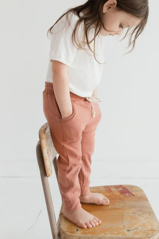 Customized Solid Casual Toddler Boys and Girls Sport Jogger Sweatpants Children Trouser Sweater Rib Cotton Baby Ruffled Pants - Image 4