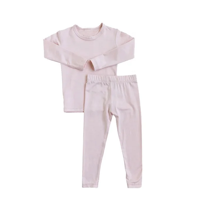 Custom Baby Pajama Set Kids Lounger Bamboo Spandex 2pcs Clothes Set - Image 3