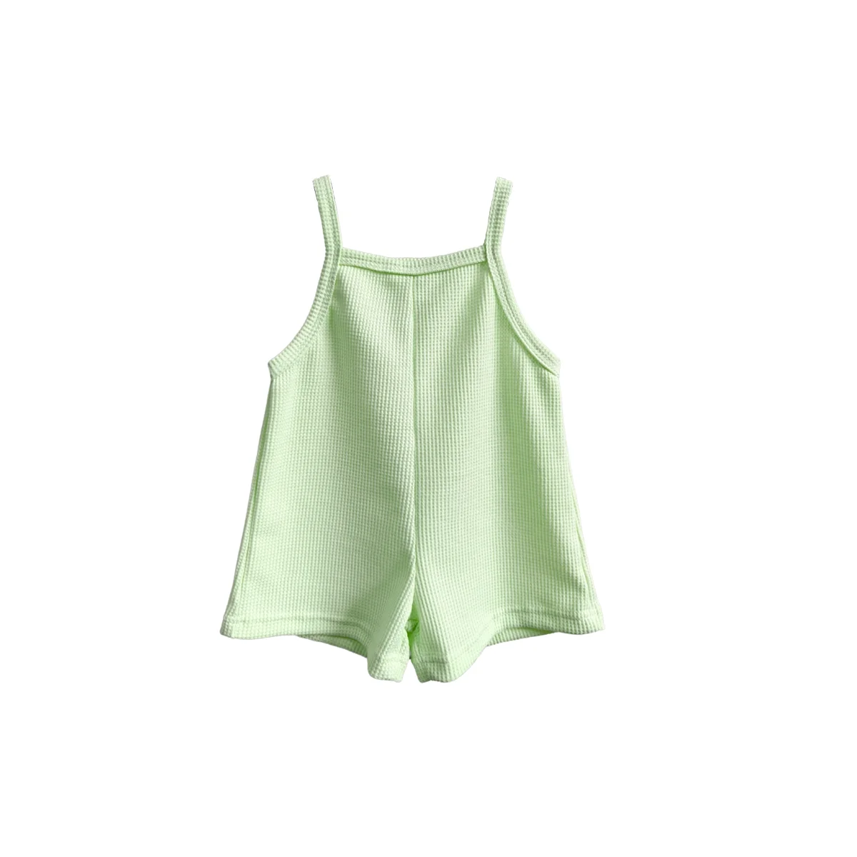 Hot Sale Fresh & Trendy Brightly Colored Waffle Jumpsuits Sporty Casual Baby Rompers Fashionable for Kids - Image 5