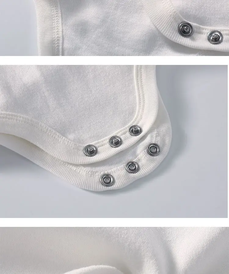 Organic Cotton White Plain Baby Bodysuit Sleeveless Newborn Infant Romper Wholesale Cheap Simple Western Style Clothing - Image 3