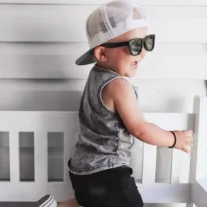 Baby Sleeveless Vest Acid Wash Sports Undershirts Summer Children Boy Tops