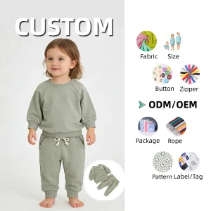 Sale Custom Embroidery Organic Baby Clothing Set Knitted Terry Boys Casual Tracksuits Short Casual Shirt for Toddlers Printed