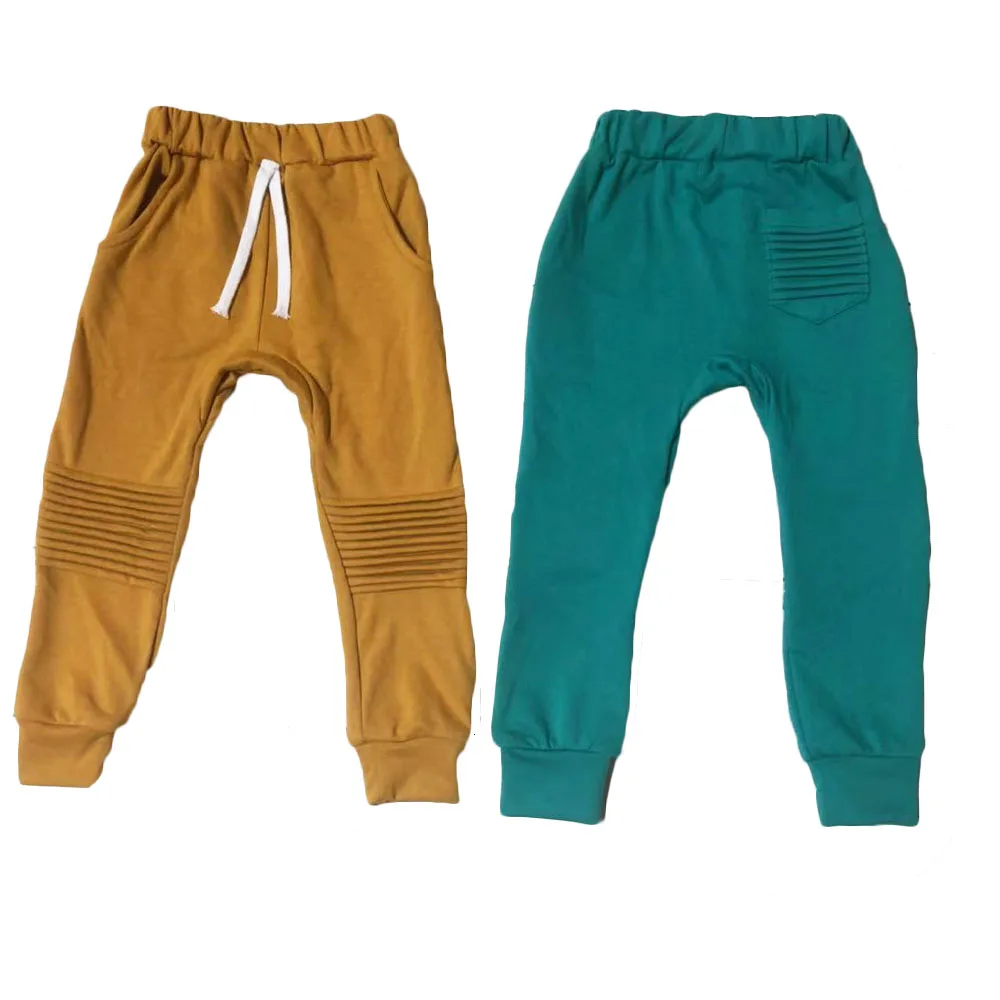 Custom Baby Boys Toddler French Terry Knee Fold Long Pants Joggers - Image 6