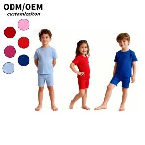 Suit Set for Kids Summer Outfits Casual Lounge Set T Shirt and Elastic Waist Shorts 2 Piece Clothing Sets