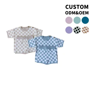 Baby Girls Boys Summer Kids Sweater Set Two Pieces Shorts Split Suit Short Sleeves Baby Clothing Set