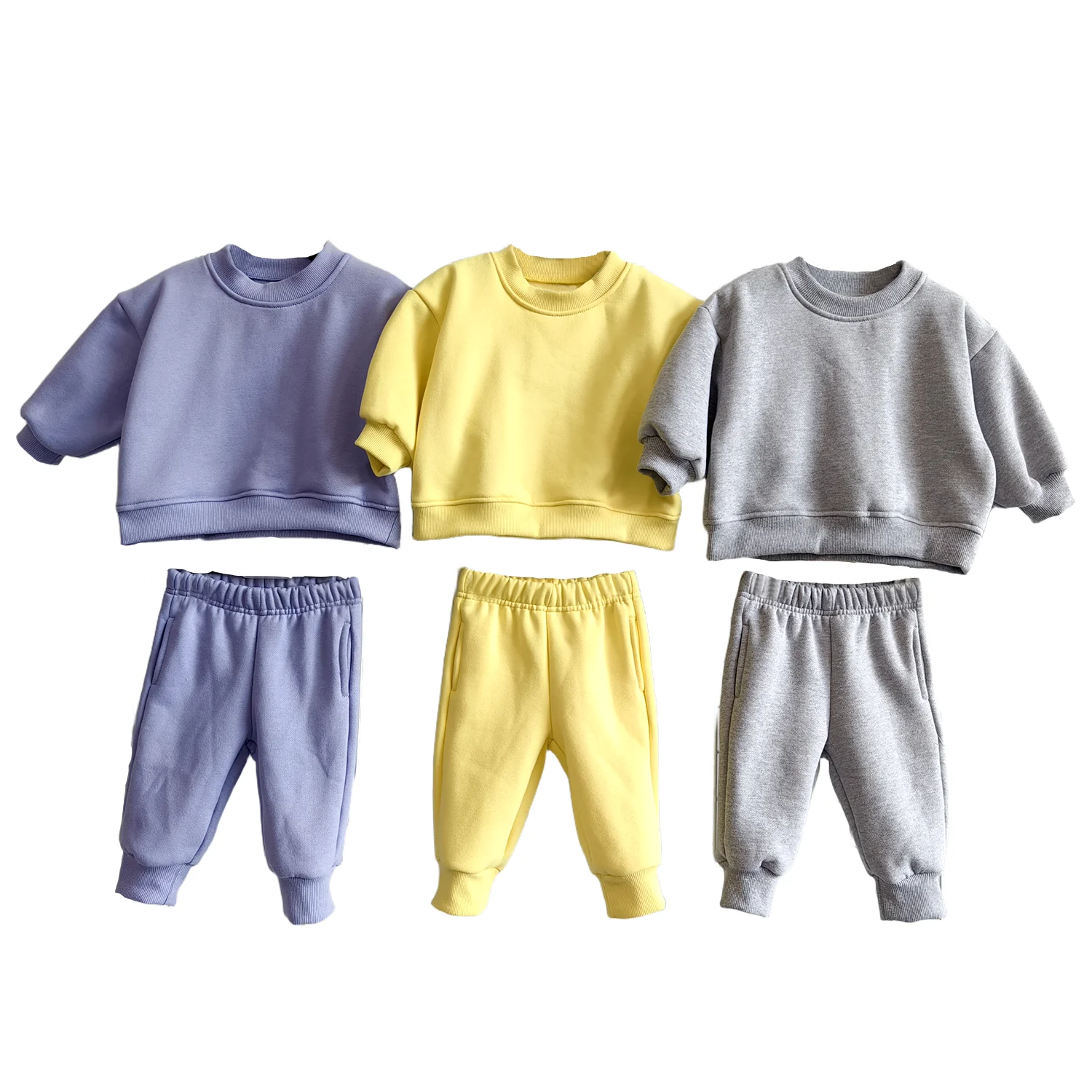Comfortable Kids Set Children's Painted Wool Hoodie Pullover Set Spring Long Sleeve T-Shirt Pants Baby Clothing Set for 0-8T - Image 2