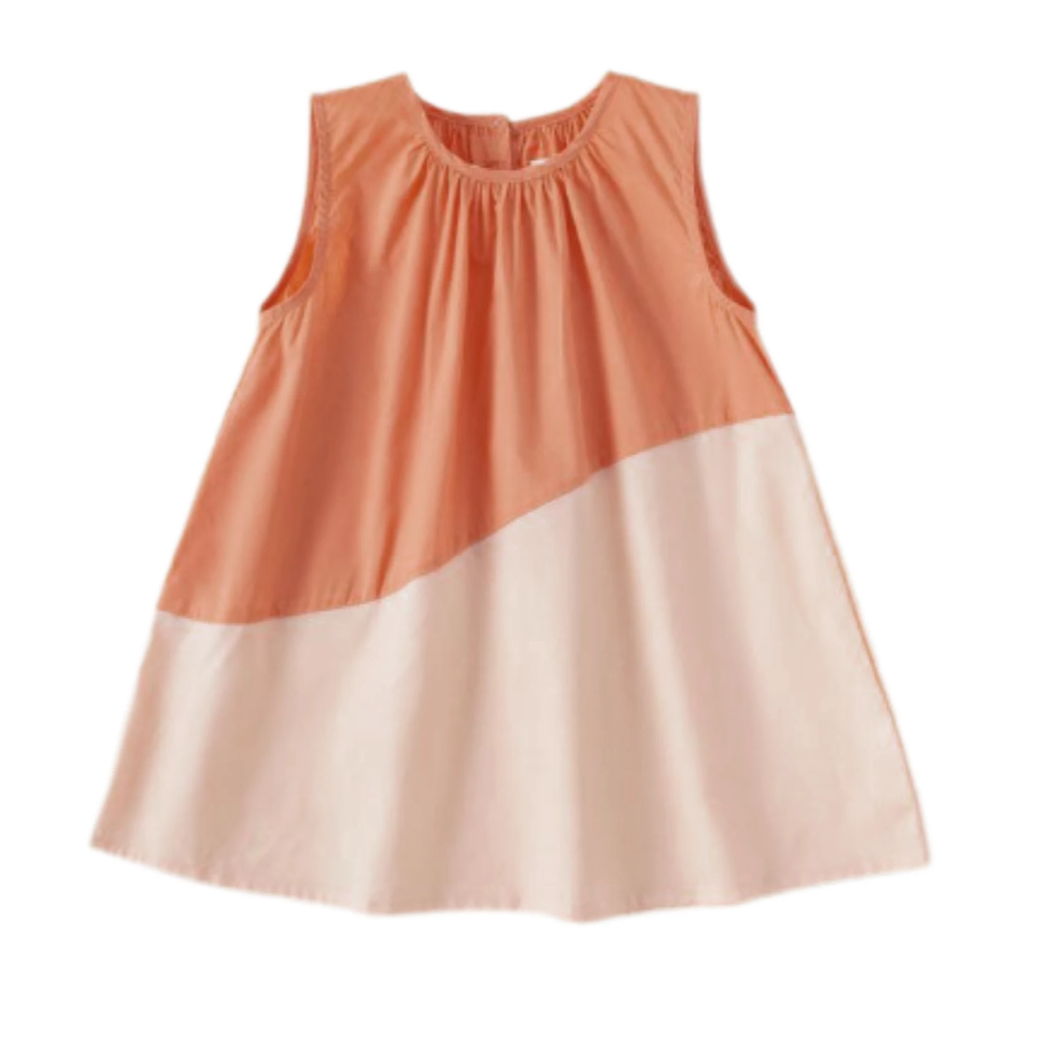 Custom Baby Infant Girls Color Mixed Solid Knitted Cotton Sleeveless Dress for Summer - Image 5