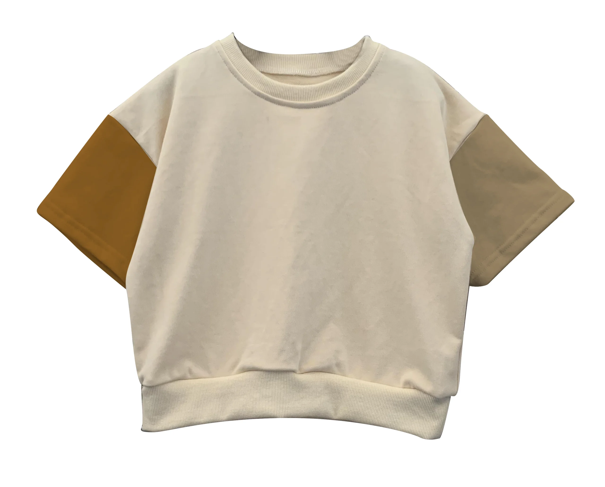 Cotton Pullover Sweatshirt for Boys Casual Style Short Sleeve French Terry Plus Size Wholesale for Toddler and Baby - Image 3