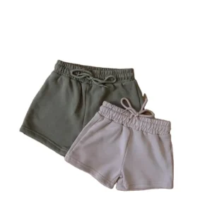 Unisex Baby Boy Shorts Soft  Terry  Shorts  Kids Toddler  Baby Kids Drawing Shorts with Pocket