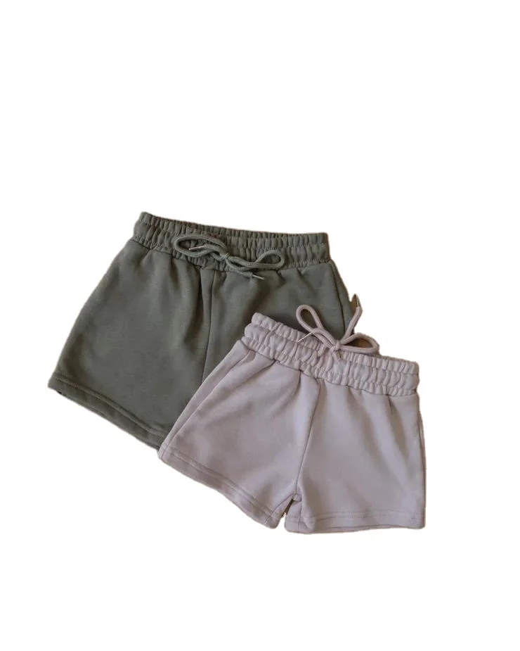 Unisex Baby Boy Shorts Soft Terry Shorts Kids Toddler Baby Kids Drawing Shorts with Pocket