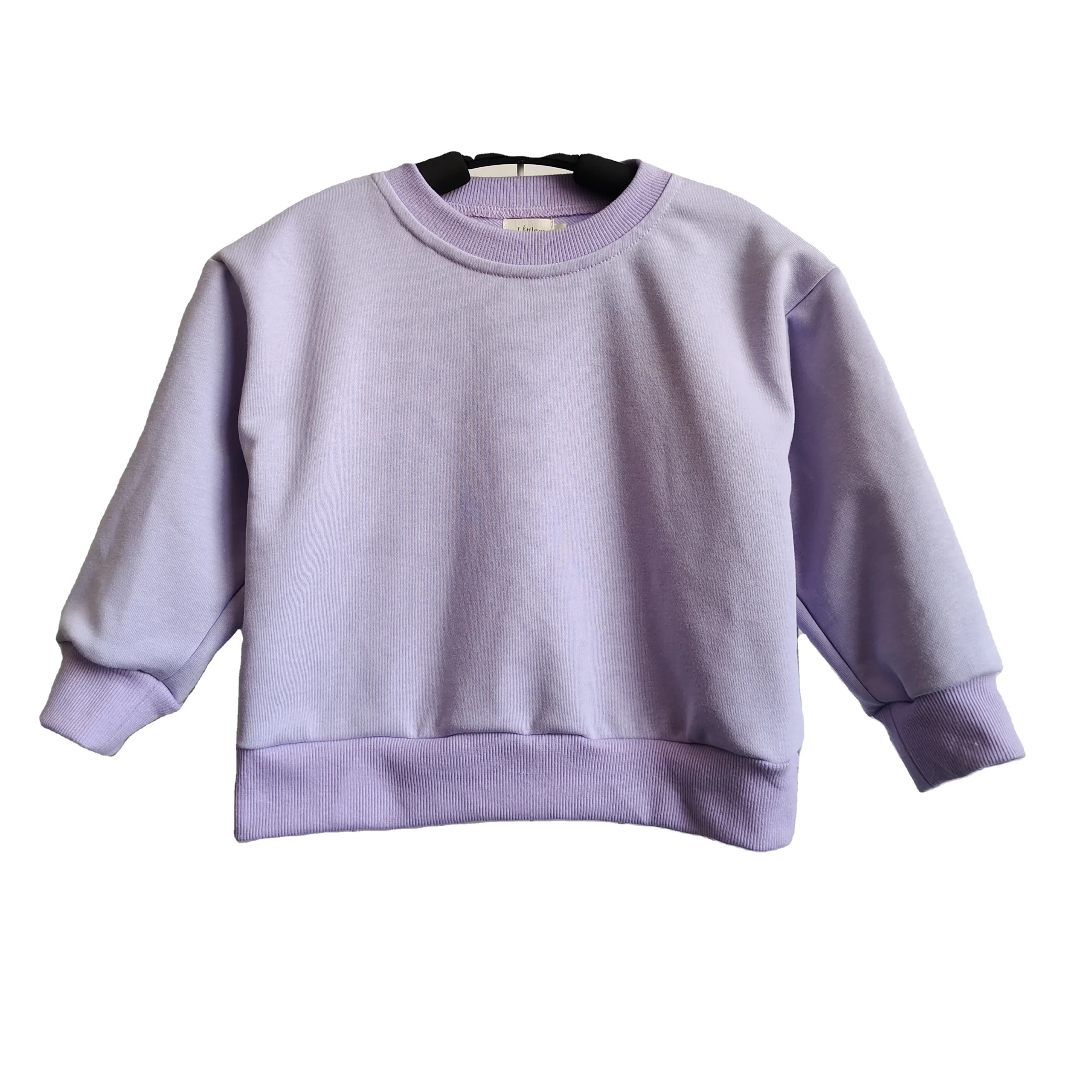 Custom Solid Color Basic Long Sleeve Baby Toddler Sweatshirt Pullover Hoodie Support Custom Print Pattern - Image 5