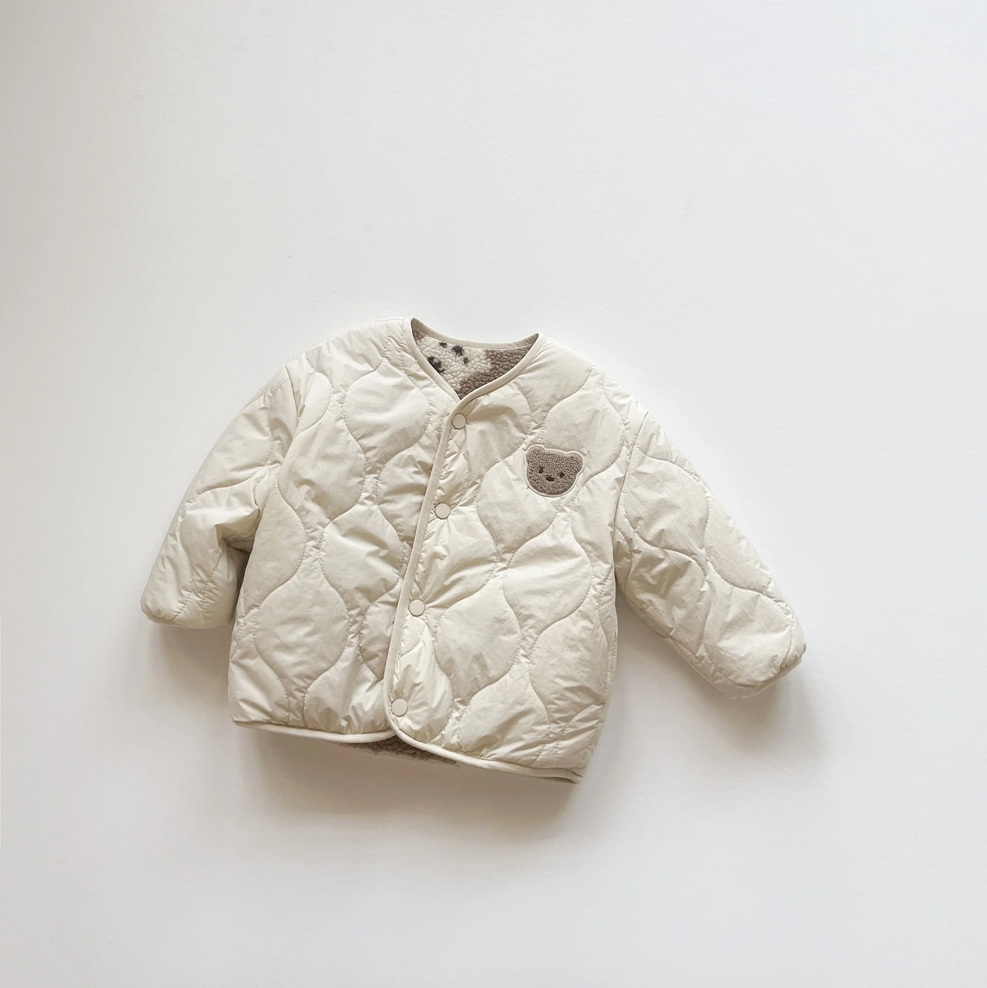 Children's Casual Winter Jacket Berber Fleece Padded Coat for Toddlers and Kids Baby Quilted Warm Jacket - Image 3