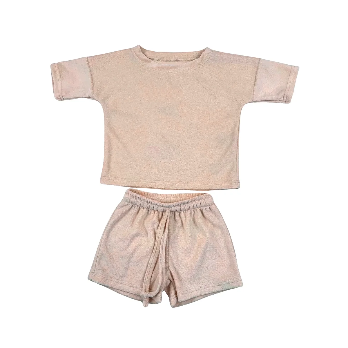 Customized Summer Seaside Leisure Sports Suit Sweat-absorbent Short-sleeved Lace-up Shorts Two-piece Suit - Image 5