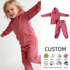 OEM Kids Clothes Set Toddler Girl Fall Winter Outfits Long Sleeved Pullover Sweatshirt + Sweatpants 2 Pcs Casual Sweatsuits Sets