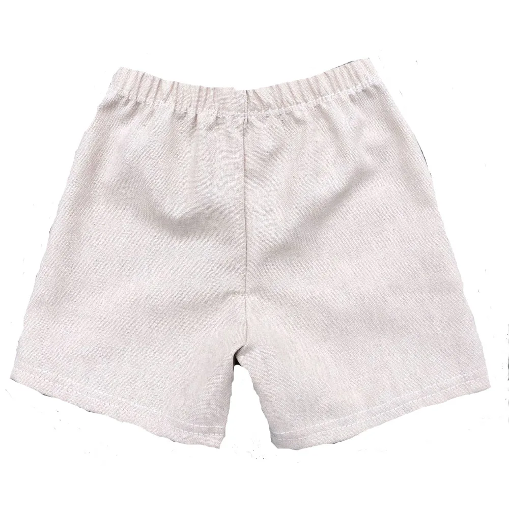 INS Summer Linen Solid Color Boys Bummies with Drawstring Causal Hip Hop Baggy Casual Harem Shorts - Image 4