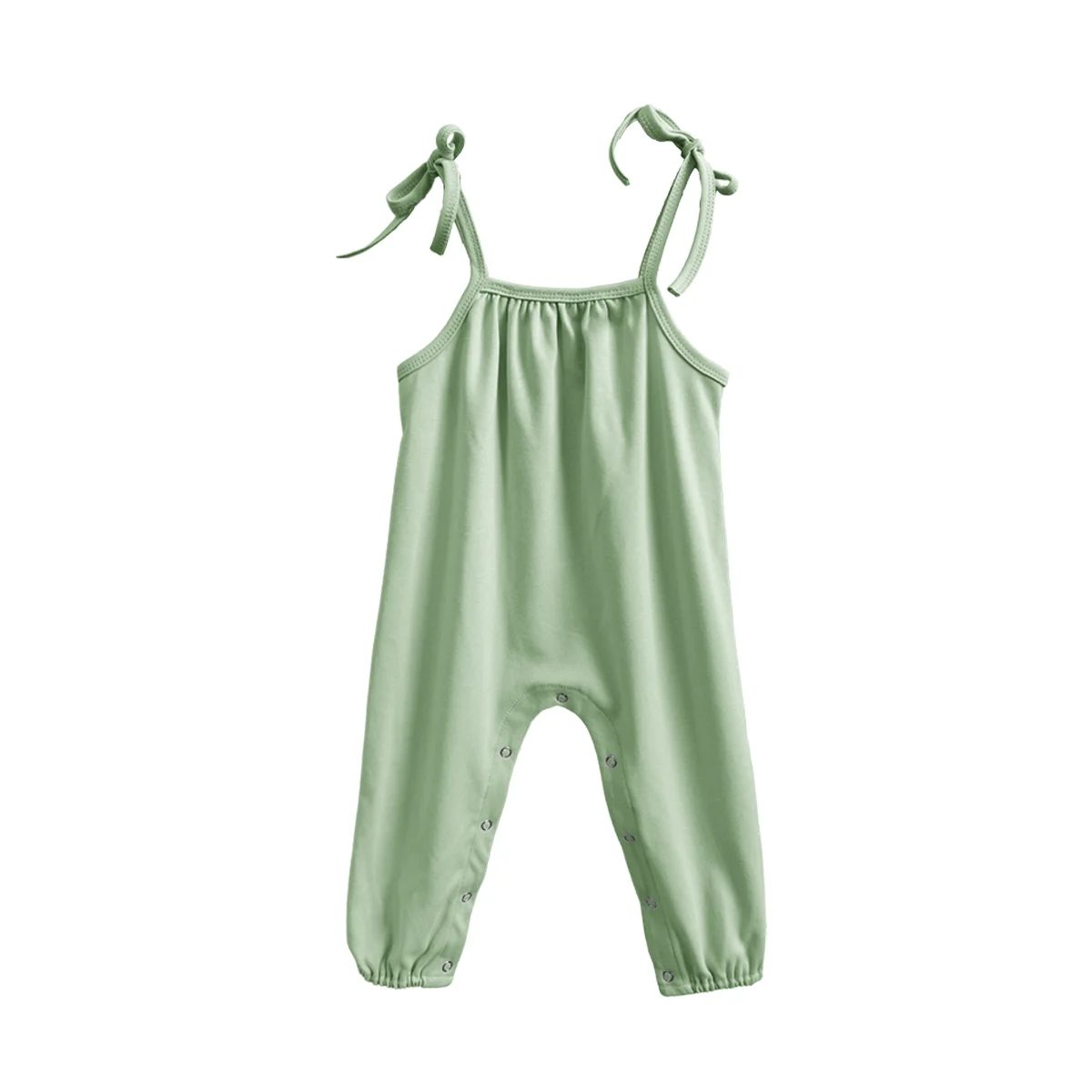 New Style Organic Cotton Snap Button Sleeveless Rompers Custom Color Unisex 2T Overalls for Summer Use for Baby Girls - Image 4