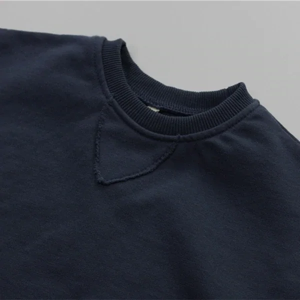 Unisex Baby Soft Clothes Sweater Solid French Terry Oversize Pullover Hoodie Bubble Top - Image 6