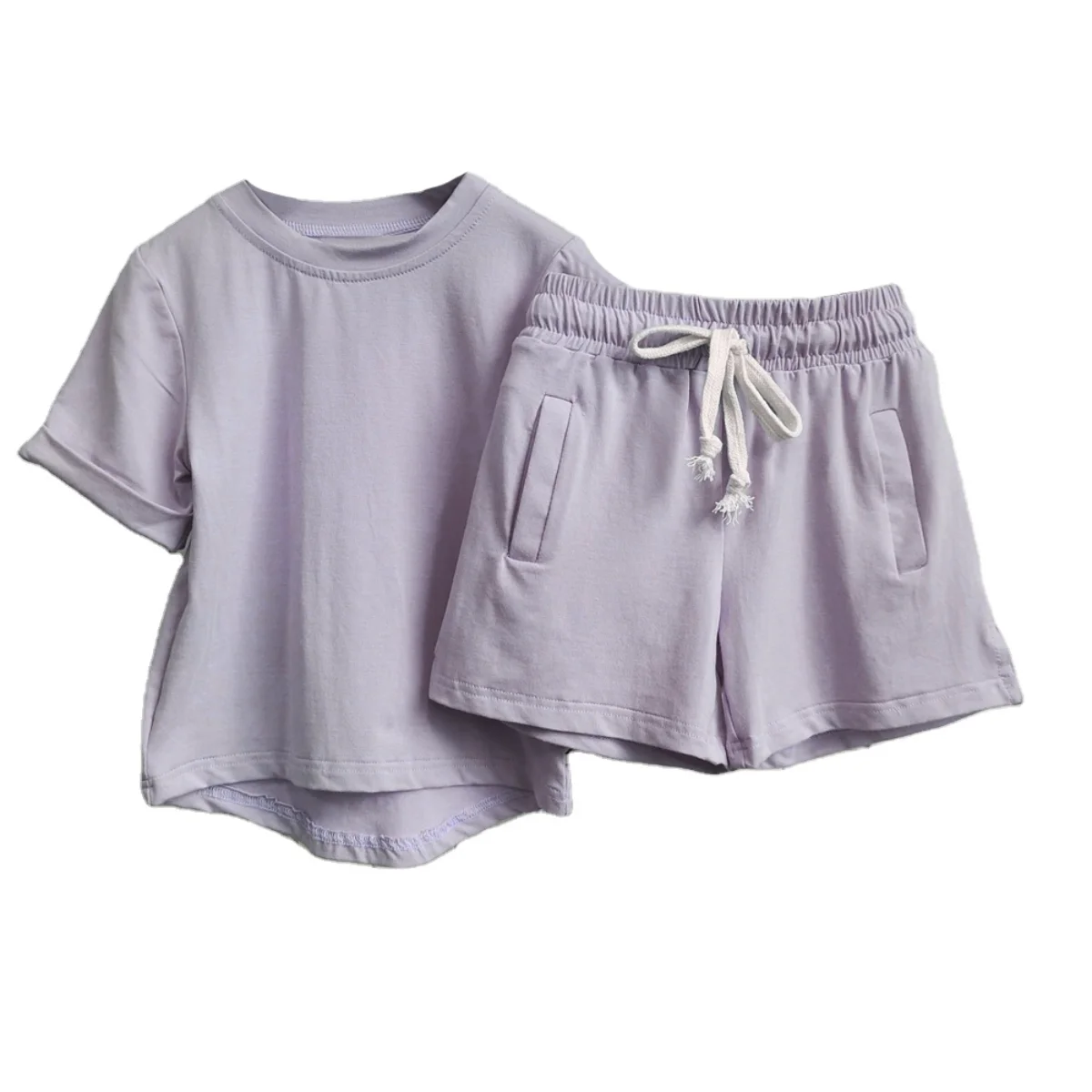 Customized Dynamic Elegant Simple and Modern Bamboo Fiber Suit for Kids Short-Style Sports and Casual Clothing Sets - Image 3