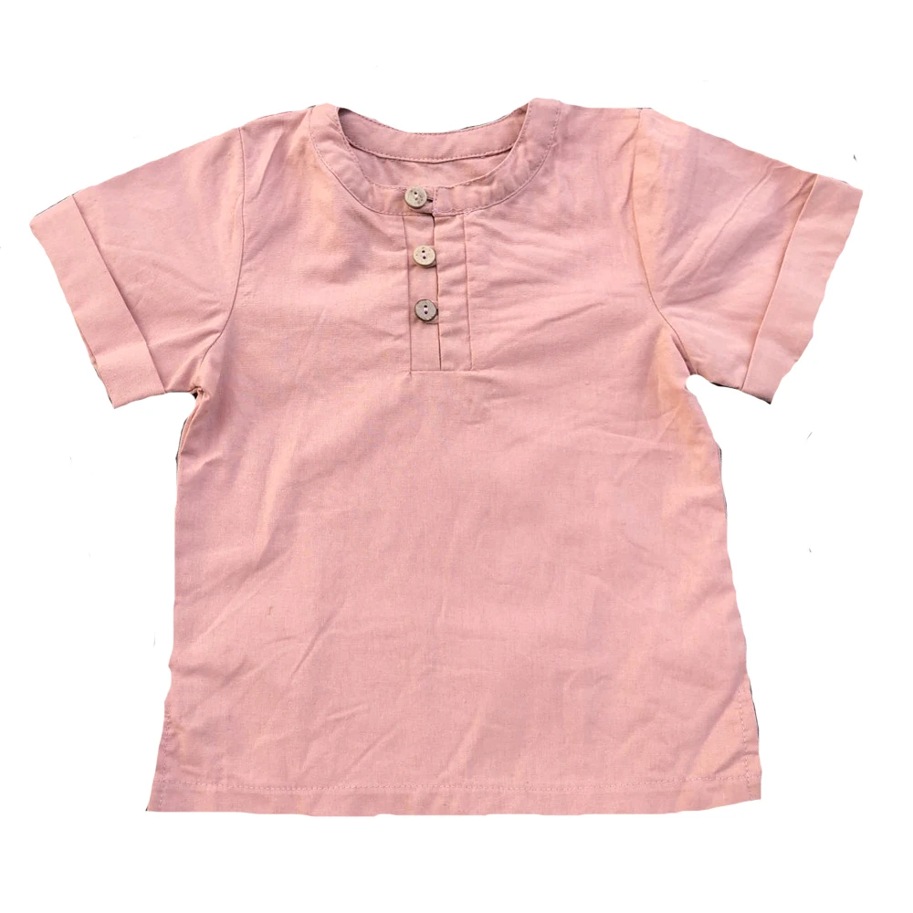 Advanced Simple Personality Bright Cotton and Linen T-Shirt for Kids New Short Design Smart Baby Clothing - Image 3
