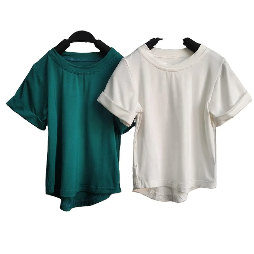 Custom Bamboo Baby Soft Cotton t Shirt Short Sleeve Basic Tee - Image 5