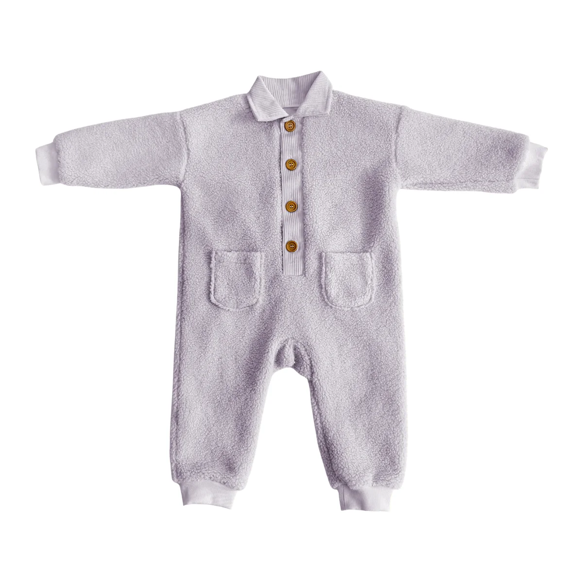 Fashionable Trendy Design Dynamic Lamb Fur Baby Romper New Kids' Long-Sleeved Snug and Soft Suit - Image 6