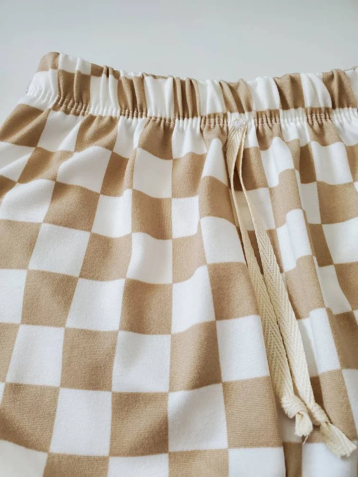 Custom Baby Boy Checkerboard Shorts Knitted Cotton Digital Printing Pattern Toddler Kids Casual Shorts - Image 6