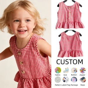 OEM Baby Tops Baby Toddlers and Kids 100% Cotton Tank Top - Sleeveless Tops for Girls