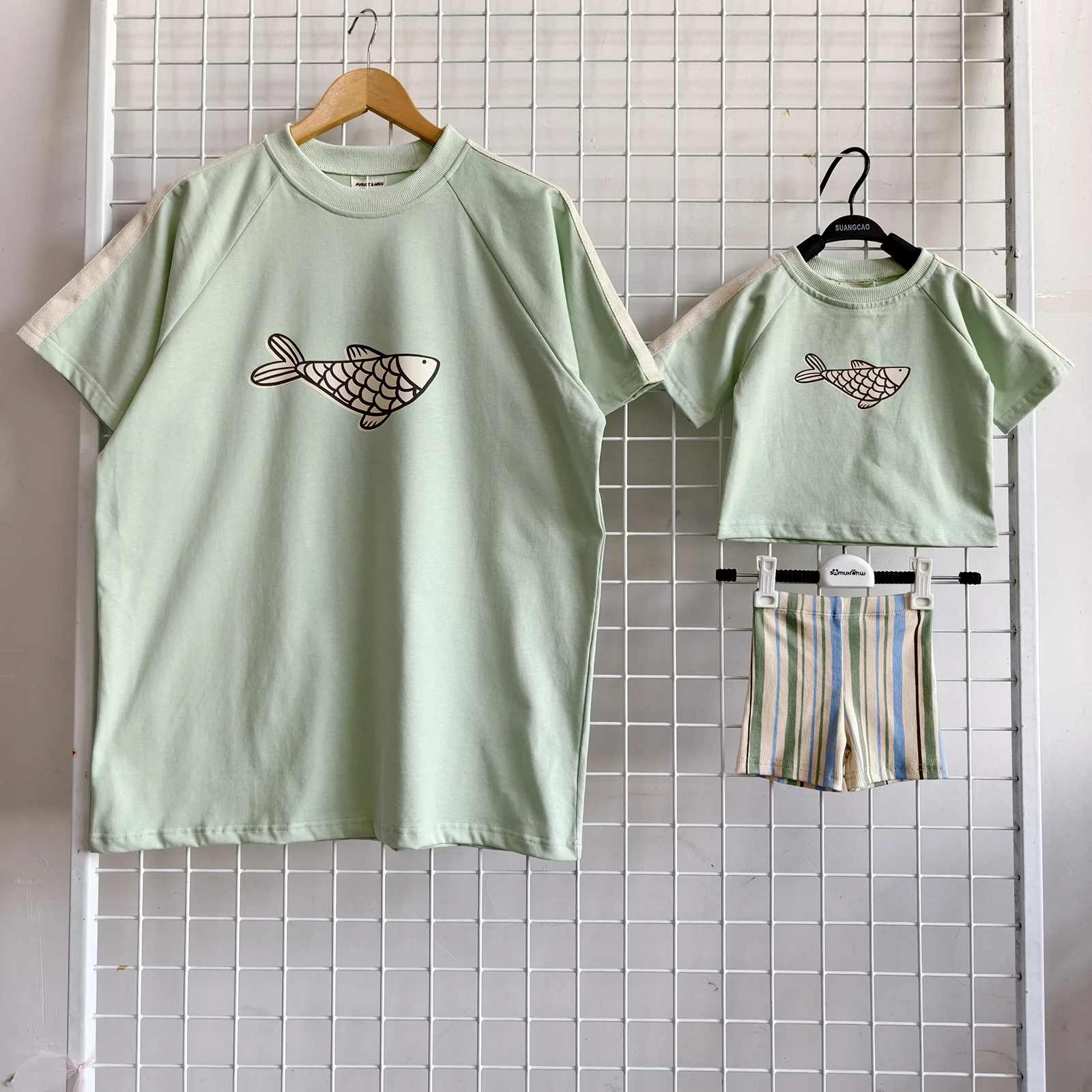 Customized Mommy and Me Toddler Girls Clothes Short Sleeves Crewneck Tops and Shorts Cute Summer 2 Pieces Short Sets - Image 6